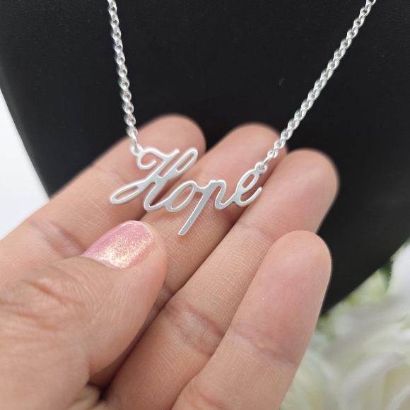 HOPE STERLING SILVER NECKLACE - Picture 5 of 5
